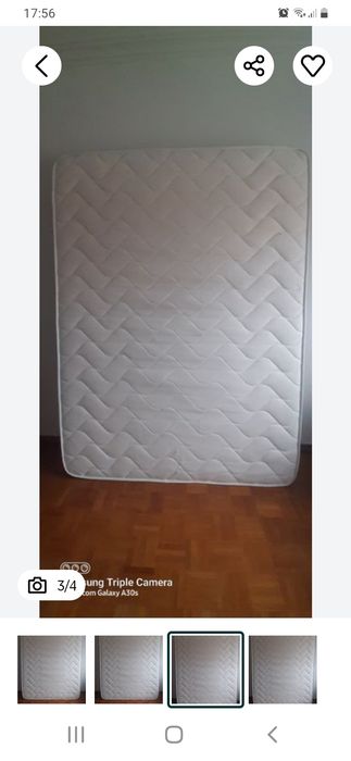 Cama de casal com colchao em queluz