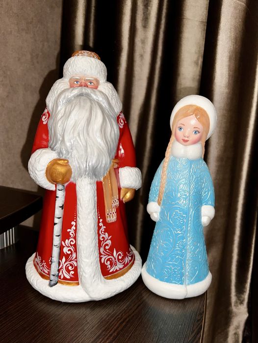 Дед мороз и снегурочка ссср, снеговик елочные игрушки под елку