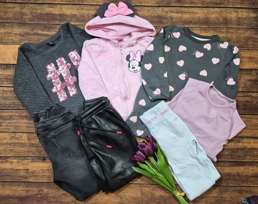 Okazja! Super paka dla dziewczynki! 122-128. Wiosna/lato 70 szt. Tanio