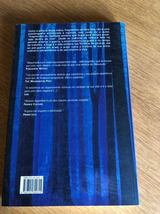 FRAGMENTOS DE UMA VIDA     Aharon Appelfeld