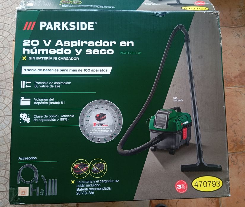 Aspirador seco e húmidos a bateria Parkside 20V novo