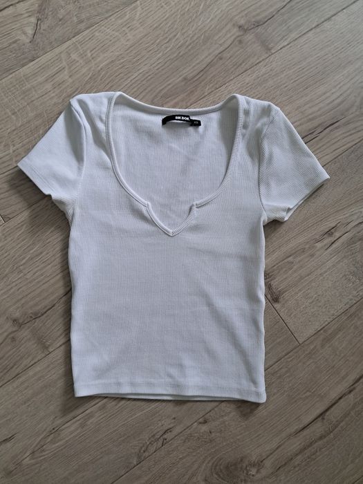 Krótki biały tshirt BIK Bok