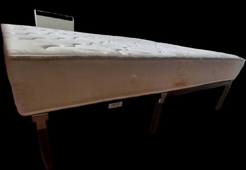 Cama Ferro c/ colchão Climax Ortopédico pés com rodas