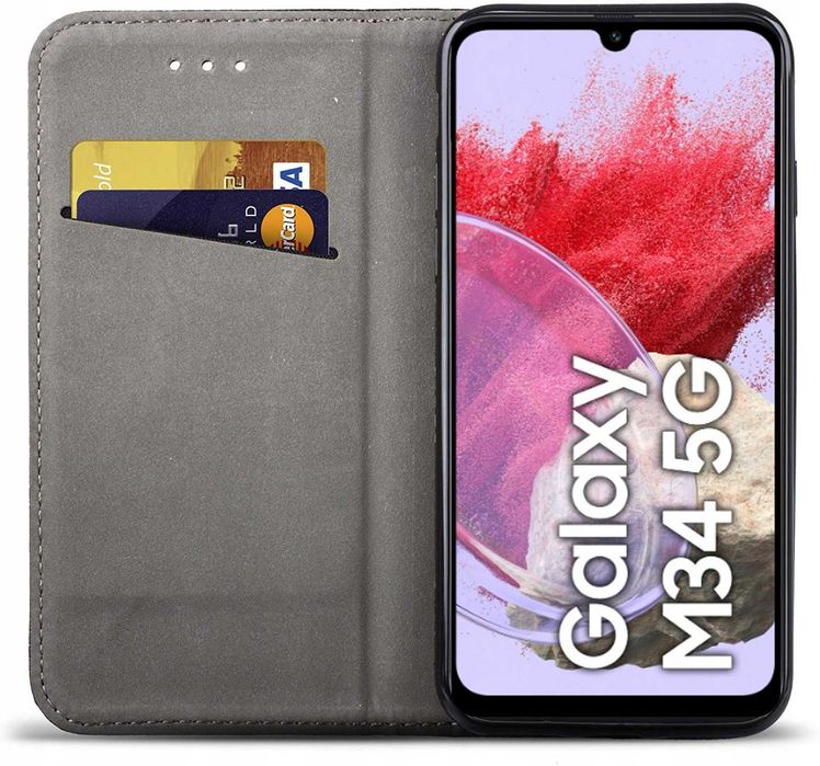 Etui Smart Magnet do Samsung Galaxy M34 5G + Szkło Hartowane