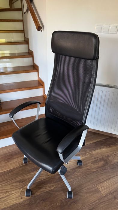 Fotel biurowy IKEA Marcus skóra regulowany