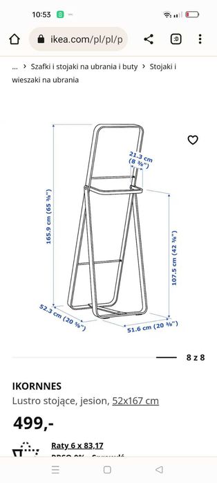 SPRZEDAM nowe lustro z Ikei za niską cenę