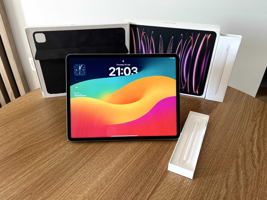 iPad Pro 12.9” (6 gen, 256 GB, M2) + Apple Pencil 2 — stan jak nowy!