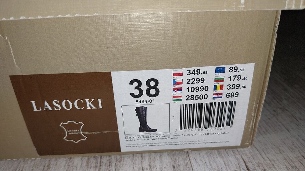 Kozaki skórzane Lasocki 38