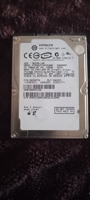 Disco rígido hd hitachi 160g