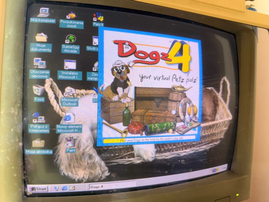 Retro komputer Pentium 133 MHz Windows 98 + CRT + Sound Blaster 16 KOMPLET