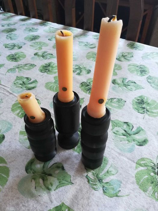 Castiçais de madeira, antigos