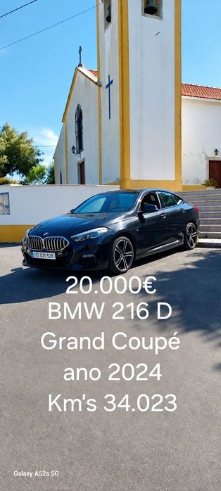 BMW 216d Grand Coupé ano2024 Km’s 34.023 pneus novos Aceito retomas e trocas
