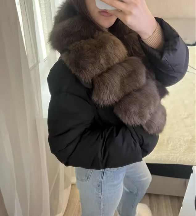Modna kurtka z natyralnym wypełnieniem