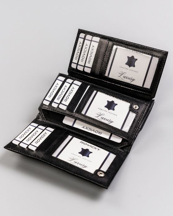 elegancki portfel damski ze skóry naturalnej - rovicky