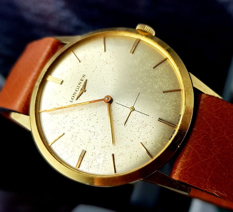 Złoty zegarek Longines Caltrava zloto 18k Unikat lata 50/60 Box