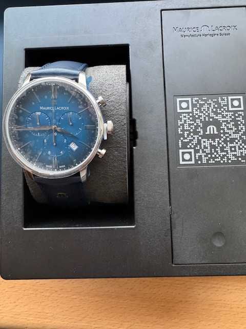 zegarek męski  Maurice Lacroix Eliros  granatowy-niebieski 40 mm