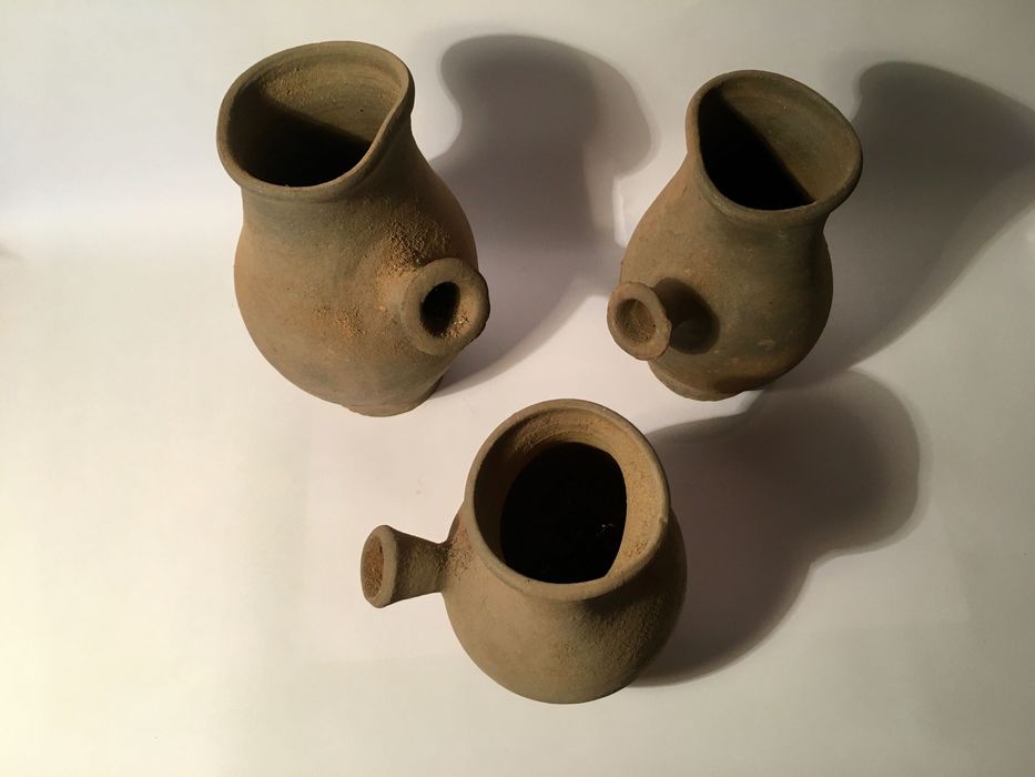 TERRACOTA - 3 very old terracotta pots - 20 / 18 / 16 cm each