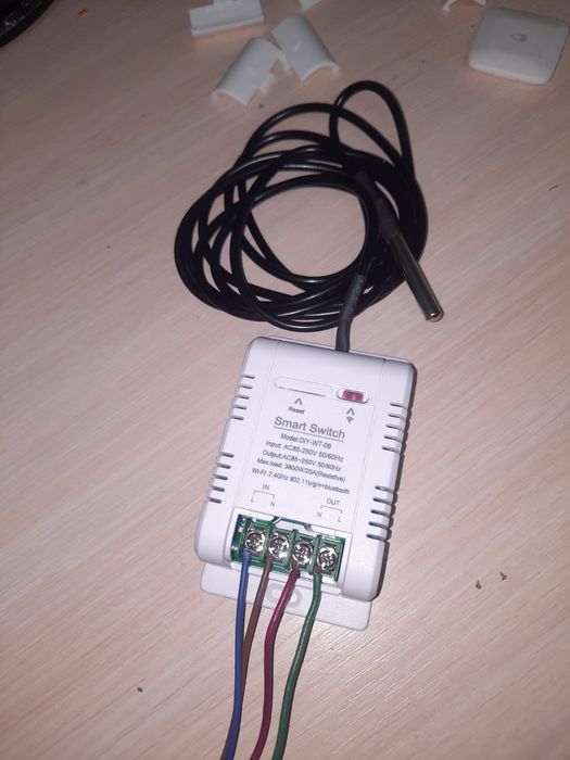 Wi-fi вай-фай термостат 20А с датчиком температуры/влажности ewelink