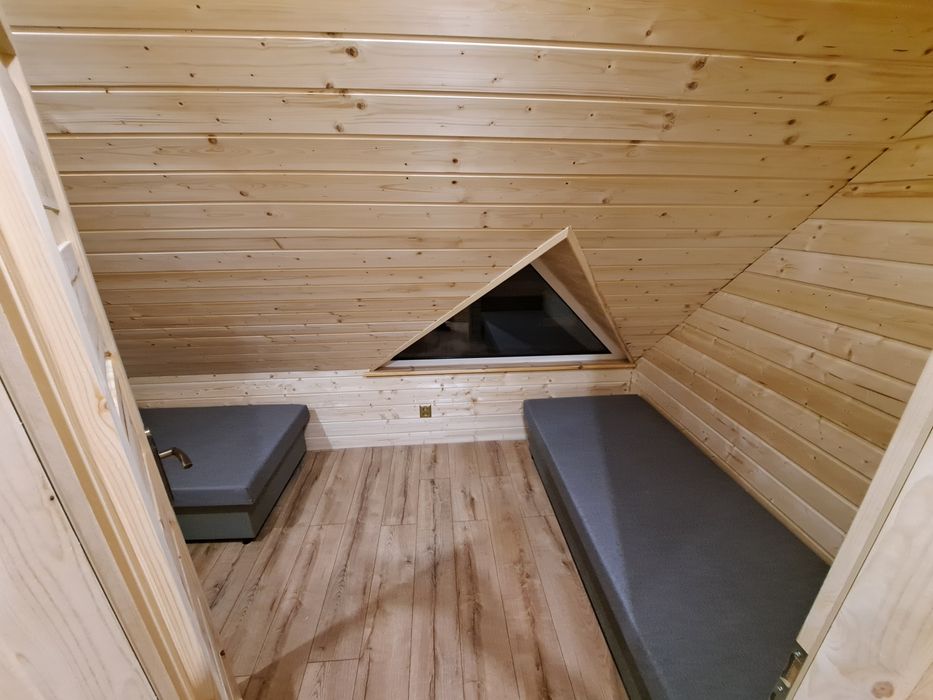 Domek nad jeziorem na Kaszubach na wzgórzu BALIA SAUNA