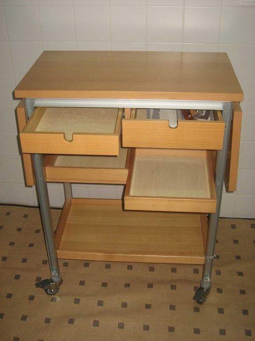 STOCK OFF: Mesa de apoio de cozinha ou sala de jantar em Ebano