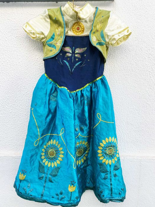 Vestido fantasia Disney Frozen Fever – Anna, 5-6 anos