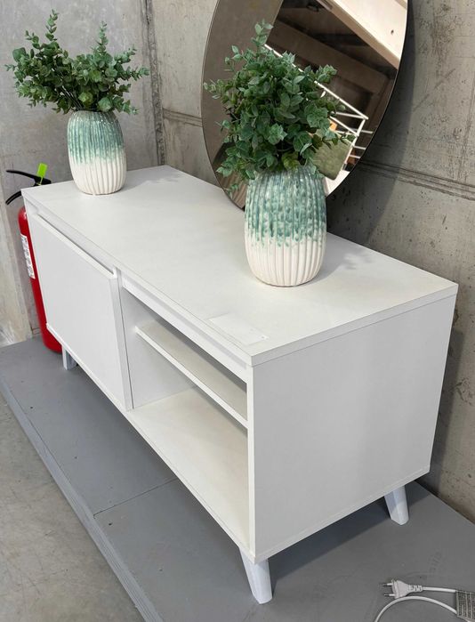 Móvel de TV 1 Porta Basculante | 1 unidade branco 100x40 cm