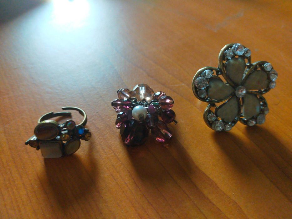 Conjunto de 3 Anéis Novos - Portes Grátis