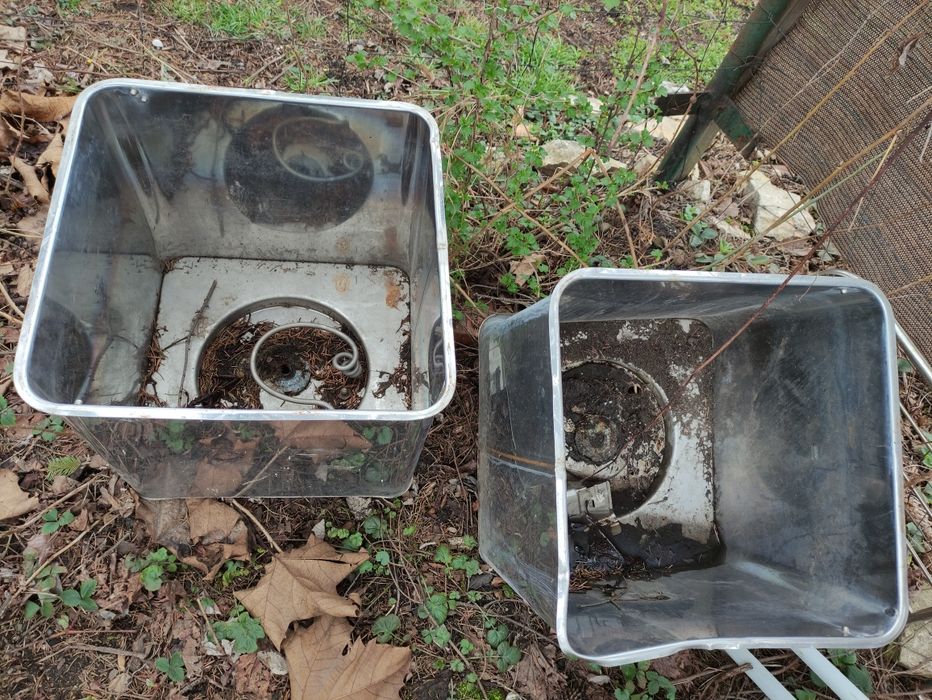 Donice zewnętrzne nierdzewne 40x40x40 2szt