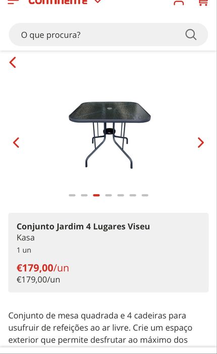 Mesa de conjunto viseu  nova em caixa