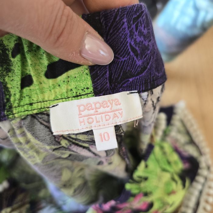 Krótkie spodenki papaya m 38 viscose tropic letnie szorty
