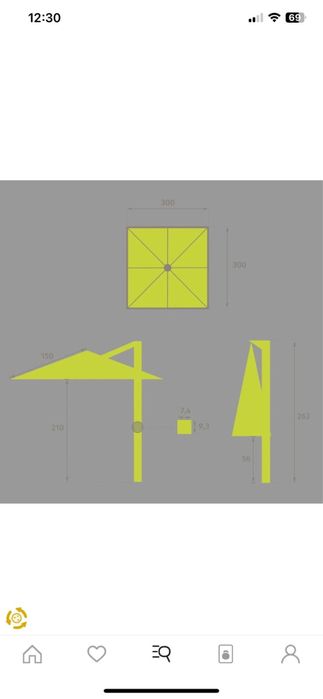 Guarda Sol Quadrado 3x3
