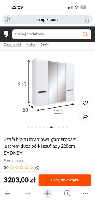 Zestaw mebli - biały połysk - 5 elementów