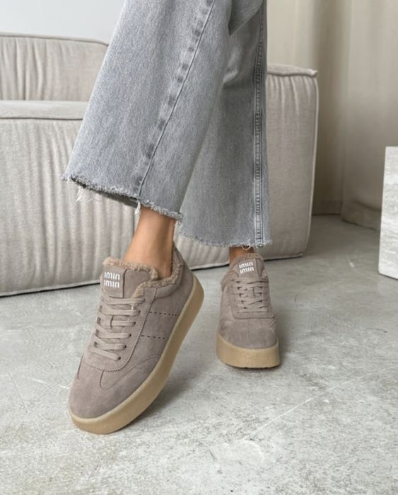 Кеди утеплені капучино