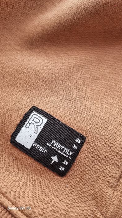 Ocieplany komplet dresowy damski The Besson z metki XL/42jasnobrązowy/camel.