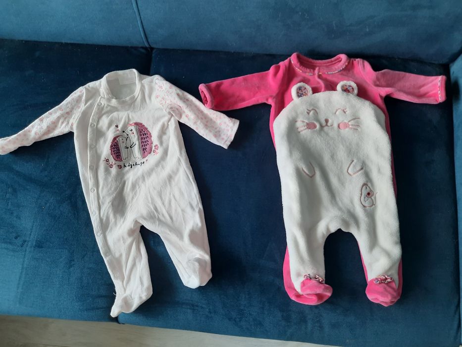 2x pajac niemowlecy dziewczęcy 62