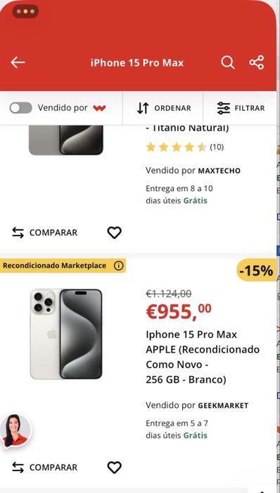 Apple Iphone 15 Pro Max 256 gb - EXCELENTE ESTADO