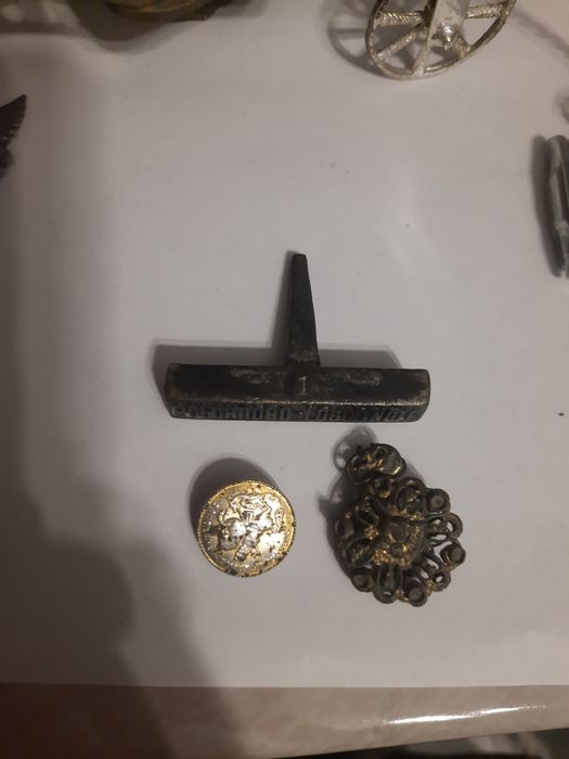 Старовинна ложка, зажим галстука, кулон. Срібло.Посеребріння.Позолота