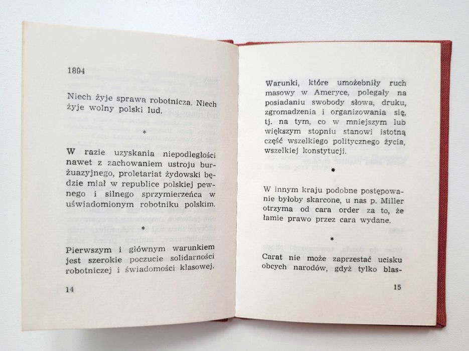 Józef Piłsudski / Myśli i aforyzmy / miniatura