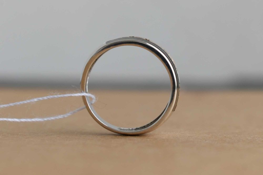 Кольцо серебро, золото, эмаль. 18,5