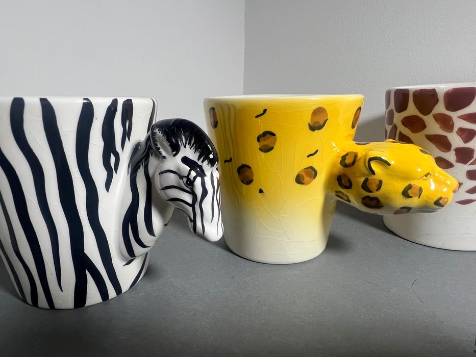 Kubki emalia motyw Safari x3