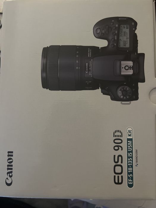 Canon 90D - kit bolsa + lente + corpo + caixa + cabos + kit limpeza