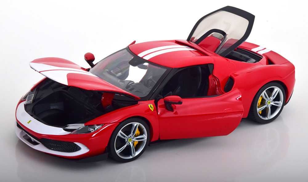 Model 1:18 Bburago Ferrari 296 GTB Assetto Fiorano 2022 red/white