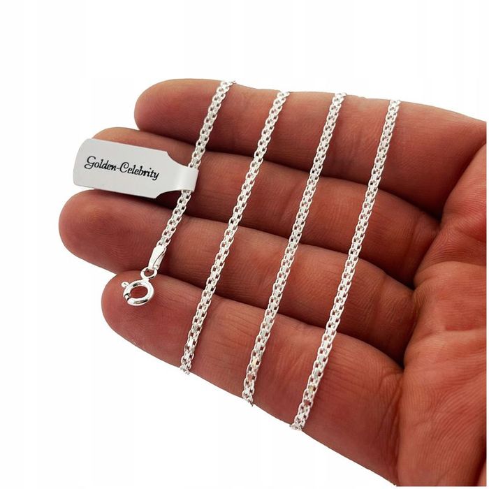 Srebrny Łańcuszek Męski Bismark Długi 80 Cm 2 Mm Srebro Próba 925 + Gr