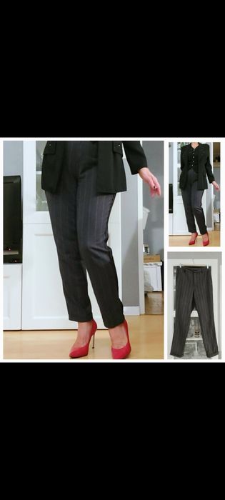 Spodnie vintage z lampasami rozmiar około L