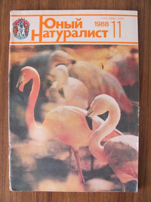 Журнал из СССР Юный натуралист 1988 г выпуск № 11 – любимый с детства!