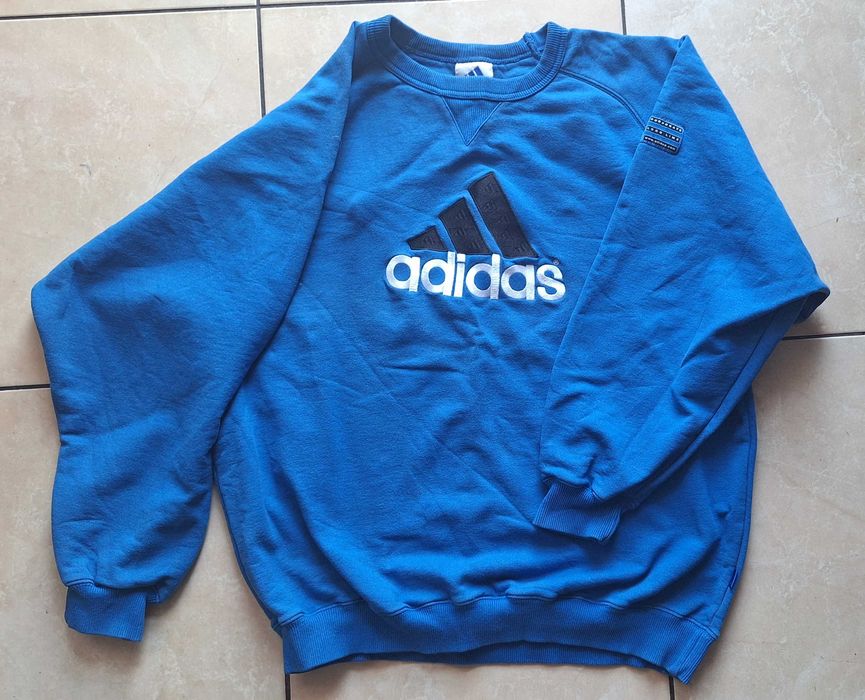 Bluza męska Adidas – rozmiar M, klasyczna, niebieska