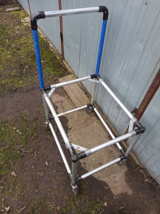 Wózek transportowy lekki aluminiowy kółka obrotowe