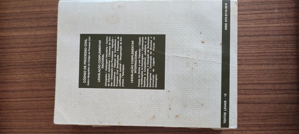 Livro do Código de Processo Civil de 1997