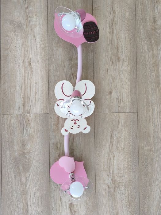 Lampa do pokoju dziecięcego Miś/serduszko/róż