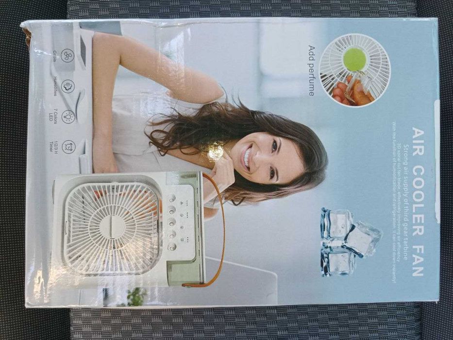 Вентилятор - кондиціонер зволожувач повітря Air Cooler Fan чорний (вентилятор - кондиционер, увлажнитель воздуха)